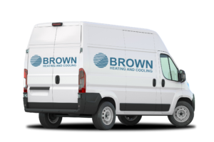 Brown Heating, Cooling & Plumbing Van