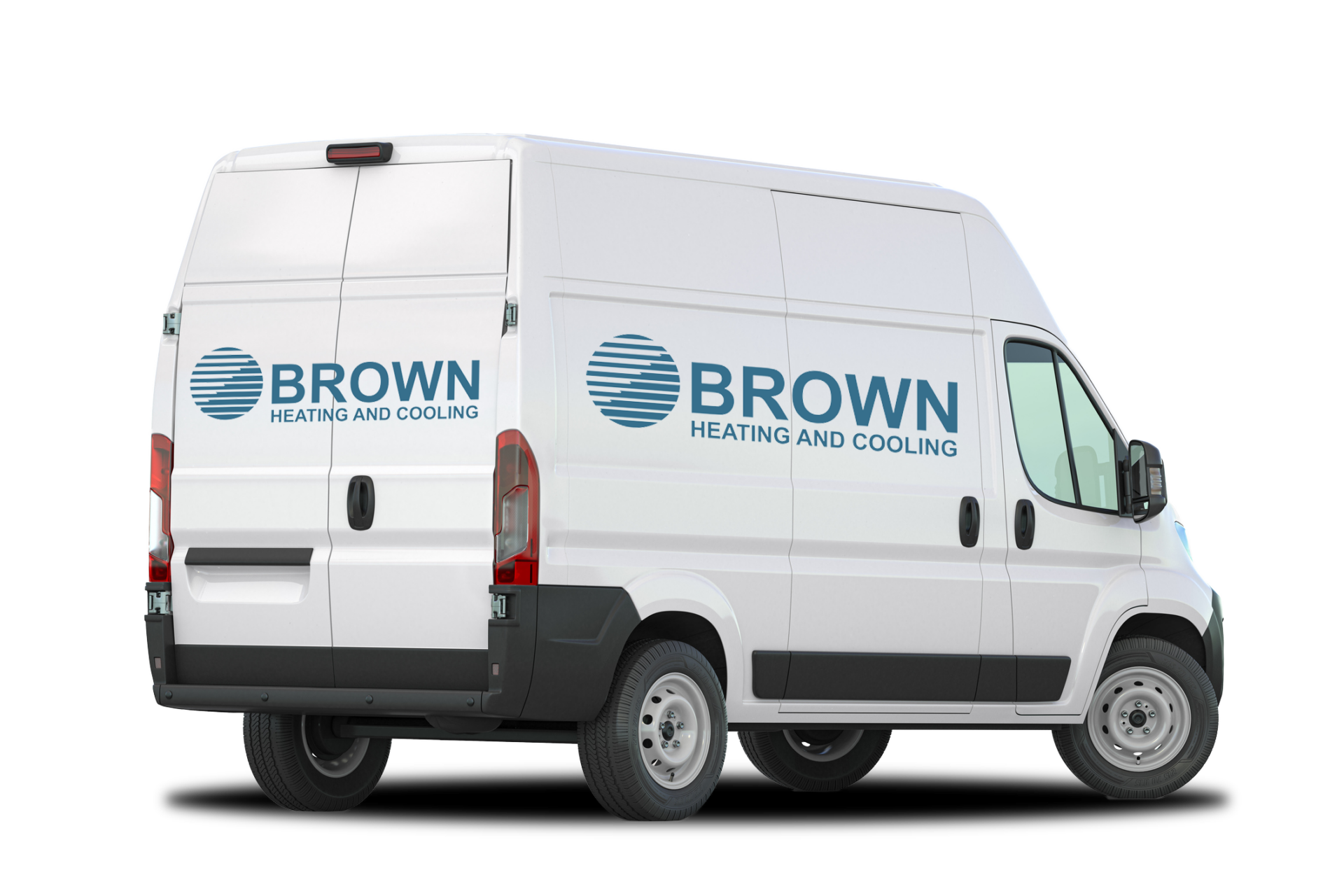 Brown Heating, Cooling & Plumbing Van